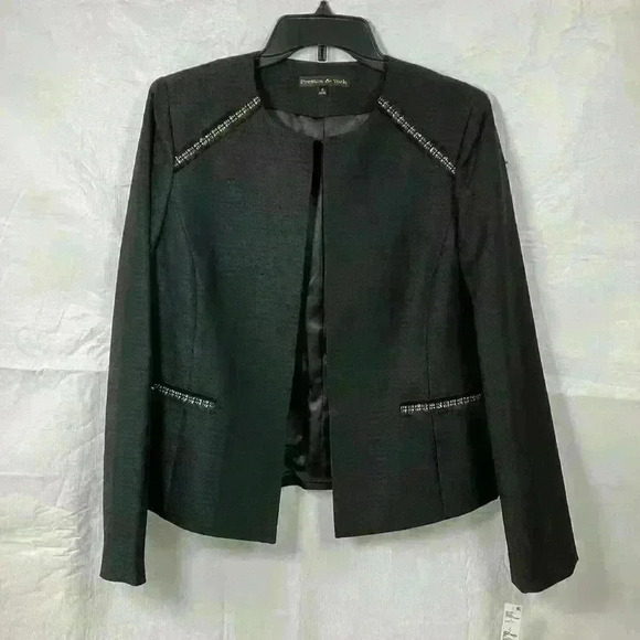 Preston & York Women’s Evening Jackets Black Size 6‎ New Lacey Gold Sparkle $109 - Picture 1 of 12